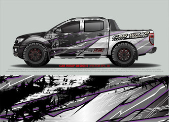 car wrap design. simple lines with abstract background vector concept for vehicle vinyl wrap and automotive decal livery