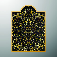 Ramadan motif frame with mandala elements