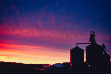 Sunset Silos © K Carey