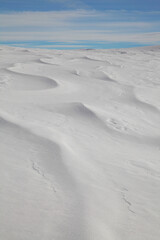 Beautiful patterns and textures in snow drifts
