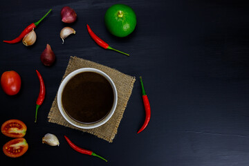 Boiled Fermented Fish sauce or Pickled fish sauce, Traditional thai food preserved name in thai is Pla ra