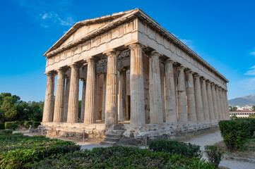 Greek ancient Temple of Hephaestus - Hephaisteion, Athens, Greece
