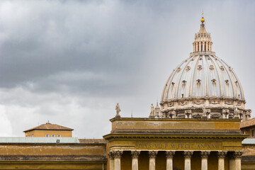 View of Saint Peter's Basilica from the Vatican Museum, Rome, Italy