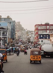 Photo sur Plexiglas Atlantic Ocean Road busy street in Central Monrovia, Liberia in West Africa