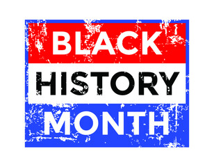 Fototapeta premium black history month sticker, vector illustration 