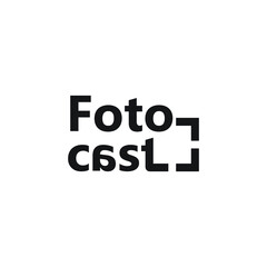 Camera focus concept with Photograph logotype