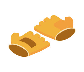 Cycling Gloves Isometric Composition