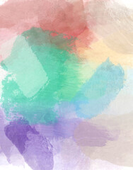 Rainbow painted background image with brush strokes