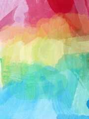 Rainbow painted background image with brush strokes © Stephanie James