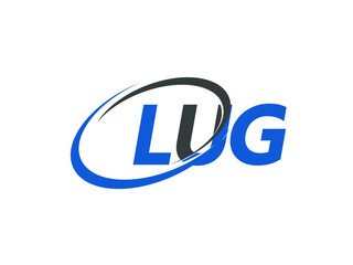 LUG letter creative modern elegant swoosh logo design