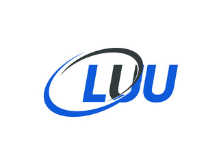 LUU letter creative modern elegant swoosh logo design