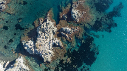 Fototapeta na wymiar Aerial view by drone, Elba island, Italy