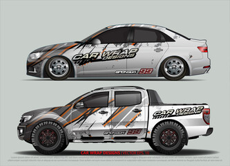 car wrap design. simple lines with abstract background vector concept for vehicle vinyl wrap and automotive decal livery