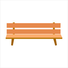 Street shop. Bench for rest. Environment. Element of the urban environment. Vector illustration isolated on white background