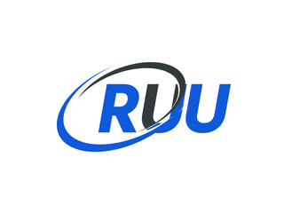 RUU letter creative modern elegant swoosh logo design