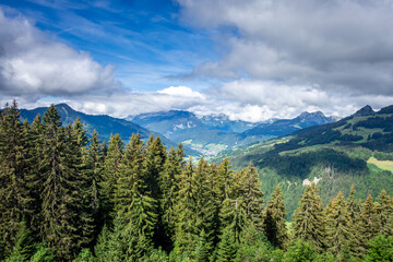 Mountain landscape in The Grand-Bornand, France