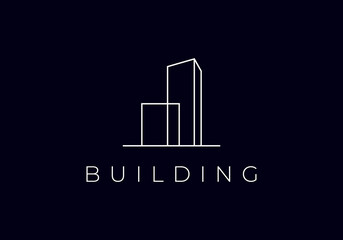 Fototapeta premium Building Apartment Home Real estate property construction Company Premium logo design editable vector template