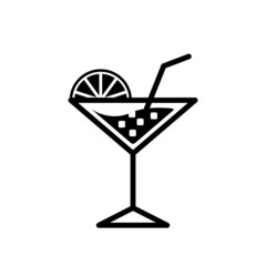 Drink Glass Icon Vector Illustration Design