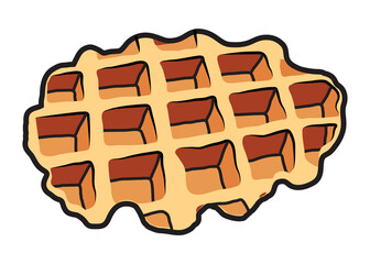 vector belgium  waffle