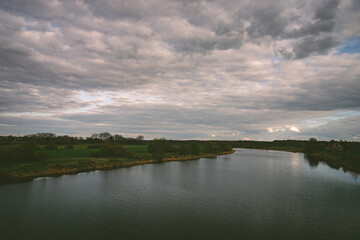 Fototapeta na wymiar evening over Lielupe river in Latvia