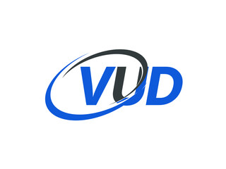 VUD letter creative modern elegant swoosh logo design