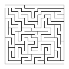 vector abstract labyrinth graphic of square shape