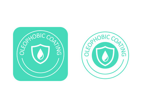 oleophobic coating icon vector illustration