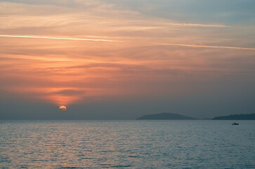 Sunset over the sea