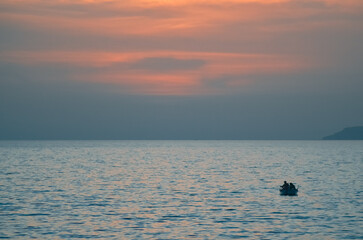 Sunset over the sea