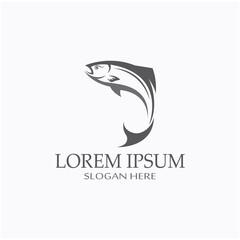 Fish logo, fish oil and seafood restaurant icon. With the concept of icon vector design illustration template