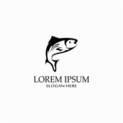 Fish logo, fish oil and seafood restaurant icon. With the concept of icon vector design illustration template