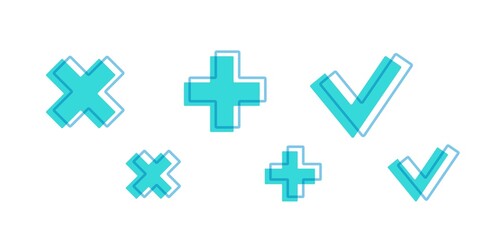 Fototapeta premium Vector illustration of medical symbols. Set of different medical icons. Drawn by hand.