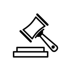 Judge Gavel Auction Icon Vector Illustration Design