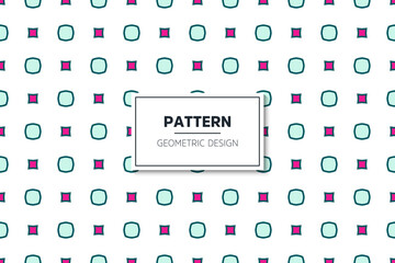Seamless pattern with ethnic geometric colorful elements