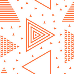 orange different types triangles pattern