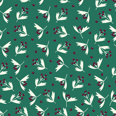 Christmas, holiday pattern with Santa Clause, christmas tree, winter houses, mugs, ornaments hand-drawn vector illustration, christmas background in red, green, pink, yellow

