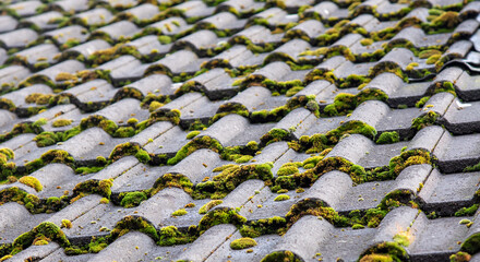 Dach roof Moos moss Dreck dirt Reinigung cleaning Dachpfanne roof tiles Dachbeschichtung Dachflächenveredelung roof coating Verschmutzung