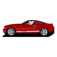 Plakat Side view car vector illustration for conceptual design
