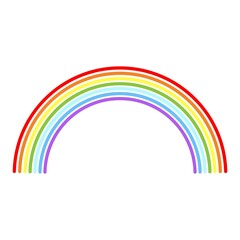 Rainbow on the white background. Vector illustration.