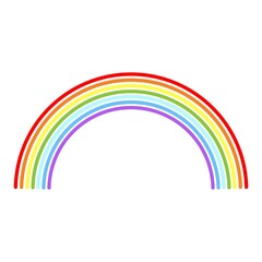 Rainbow on the white background. Vector illustration.