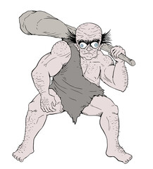Prehistoric man illustration