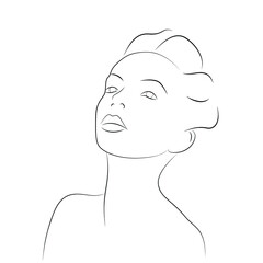 beautiful woman's face portrait. best image for design cosmetic production, beauty salon, journal and more