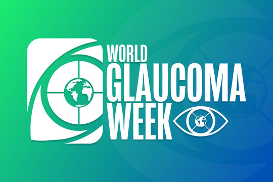 World Glaucoma Week. Holiday concept. Template for background, banner, card, poster with text inscription. Vector EPS10 illustration.