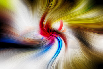 Bright abstract twirl pattern in motion