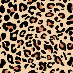 Vector seamless illustration skin pattern cheetah or leopards. Background for any graphic design use, wallpaper, fabric or textile, and rug.