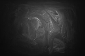 Fototapeta na wymiar Dirty black chalkboard as background. Vignette effect