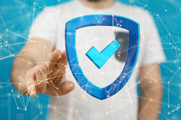 Information technology protected with firewall, secure access and encryption against cyber