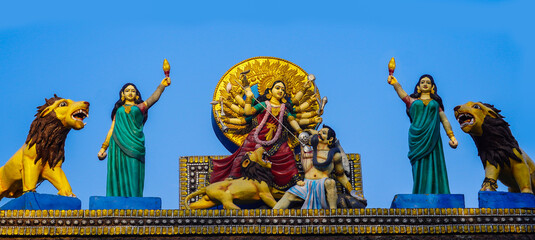 Statue of Sherawali, durga devi indian godess