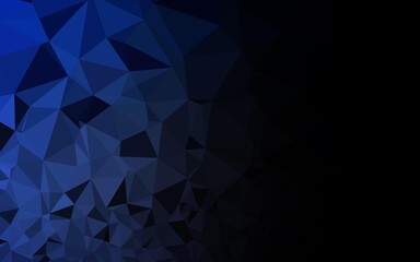 Obraz premium Dark BLUE vector abstract mosaic background. A vague abstract illustration with gradient. Completely new template for your business design.