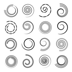 Abstract spiral elements for design.
